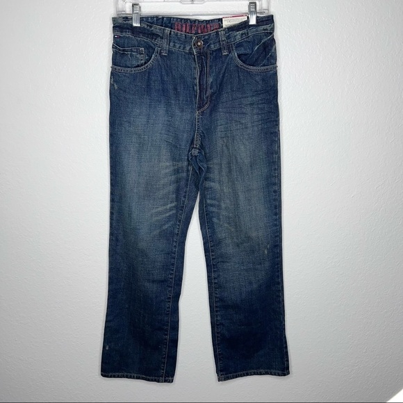 Tommy Hilfiger Jean Boys size 18 straight dark wash Blue Youth kids Dark Wash C2 - Picture 1 of 9